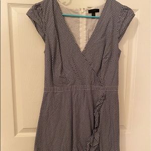 Blue and white dress